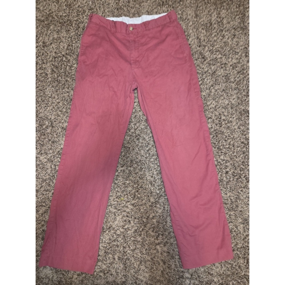 Turtleson Mens Chino Pants Red Barn Sz  (34) 32x31 Regular Fit Straight